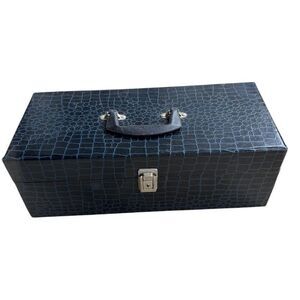 Vintage 1970’s Faux Alligator 8 Track Tape Carrying Case Holds 24